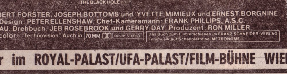 Schwarze Loch, Das. EA Royal, B.Z.-Annonce 11.9.80, S. 26, ausschnitt.jpg