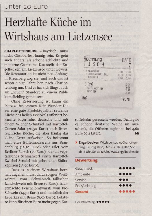 Engelbecken. Gutes Charlottenburger Lokal mit Bayerischer Küche 2016_06_09.jpg