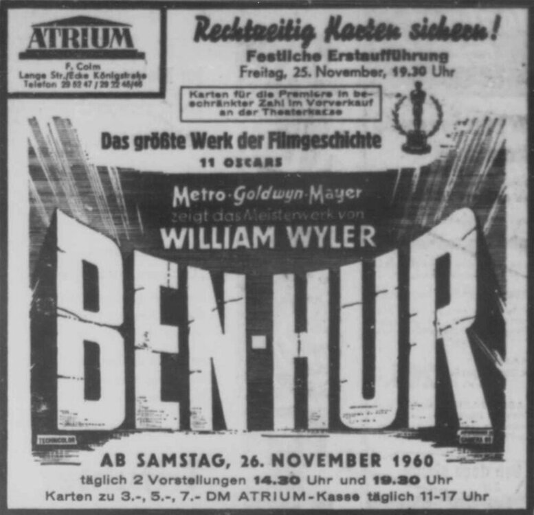 BEN HUR - RECHTZEITIG KARTEN SICHERN - GROSS - 11.11.1960.jpg